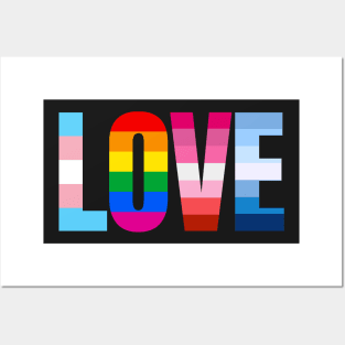 Love LGBT Pride Rainbow Love LGBTQ Pride Allyship Posters and Art